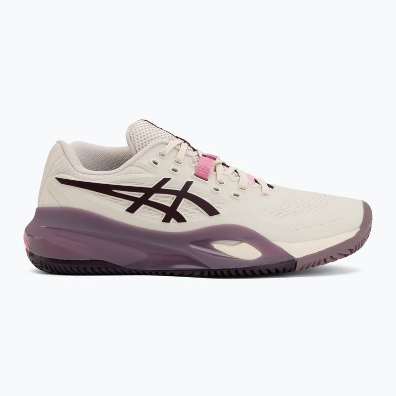 Кросівки тенісні жіночі ASICS Gel-Resolution X Clay soft oat/dark aubergine 2