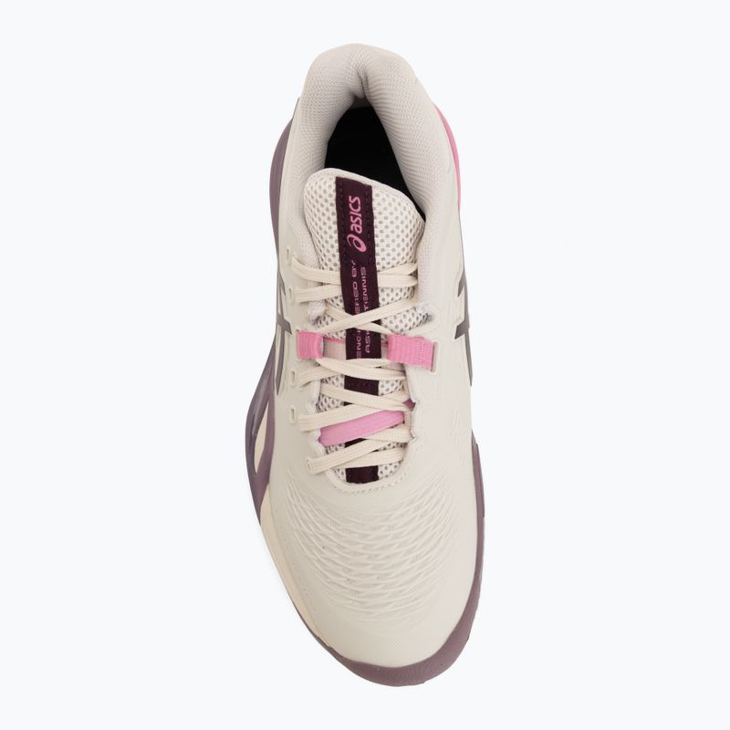 Кросівки тенісні жіночі ASICS Gel-Resolution X Clay soft oat/dark aubergine 5