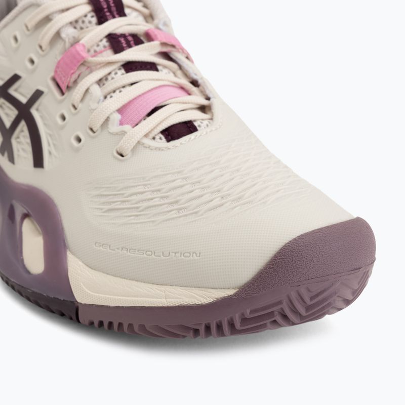 Кросівки тенісні жіночі ASICS Gel-Resolution X Clay soft oat/dark aubergine 7