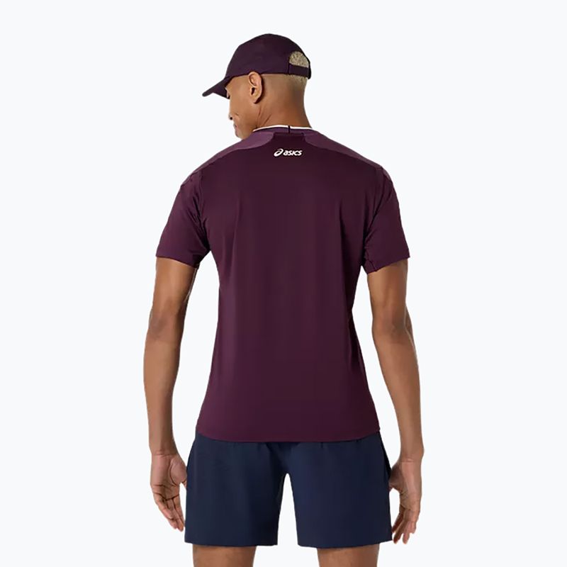 Футболка тенісна чоловіча ASICS Match Jacquard dark aubergine 3