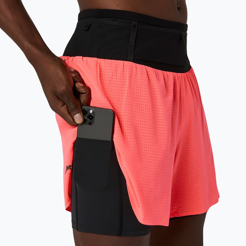 Шорти для бігу чоловічі ASICS Fujitrail Elite blazing coral 4