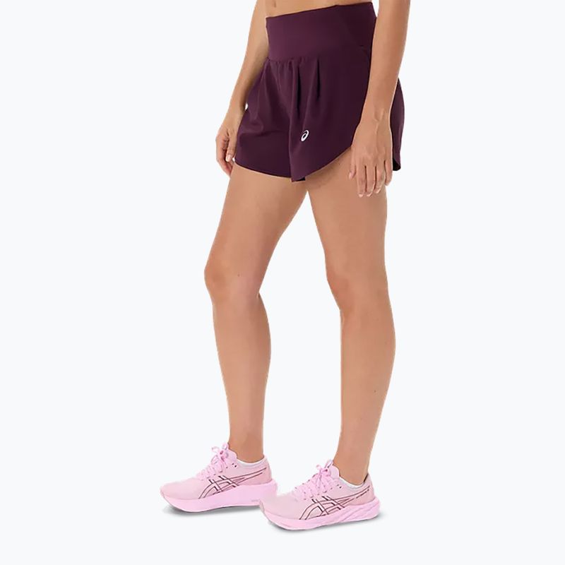 Шорти для бігу жіночі Asics Road 3.5In Short Dark Aubergine 3