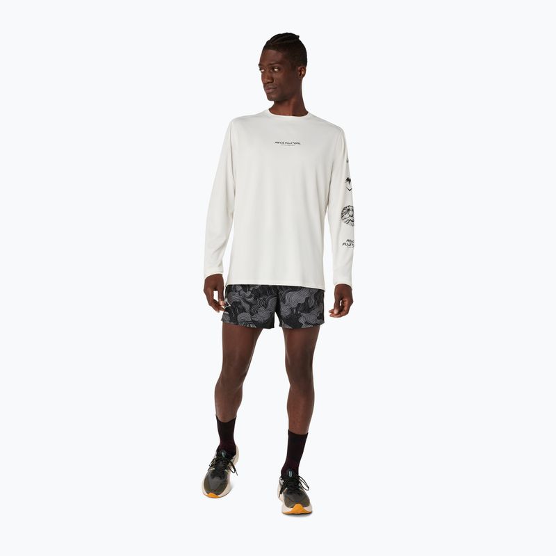 Лонгслів для бігу чоловічий Asics Fujitrail Logo Ls Top Cream 2