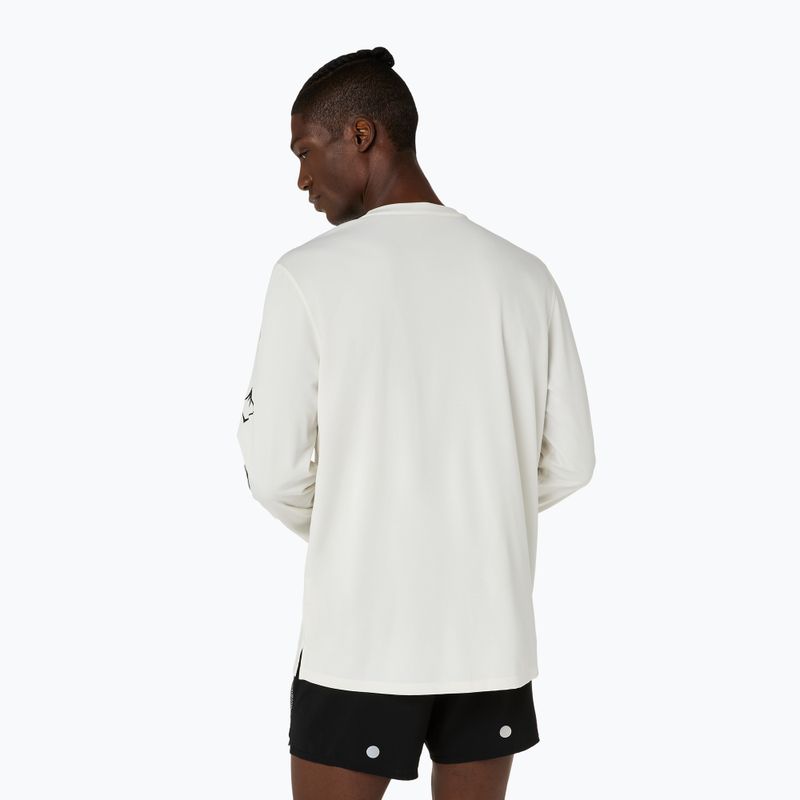 Лонгслів для бігу чоловічий Asics Fujitrail Logo Ls Top Cream 3