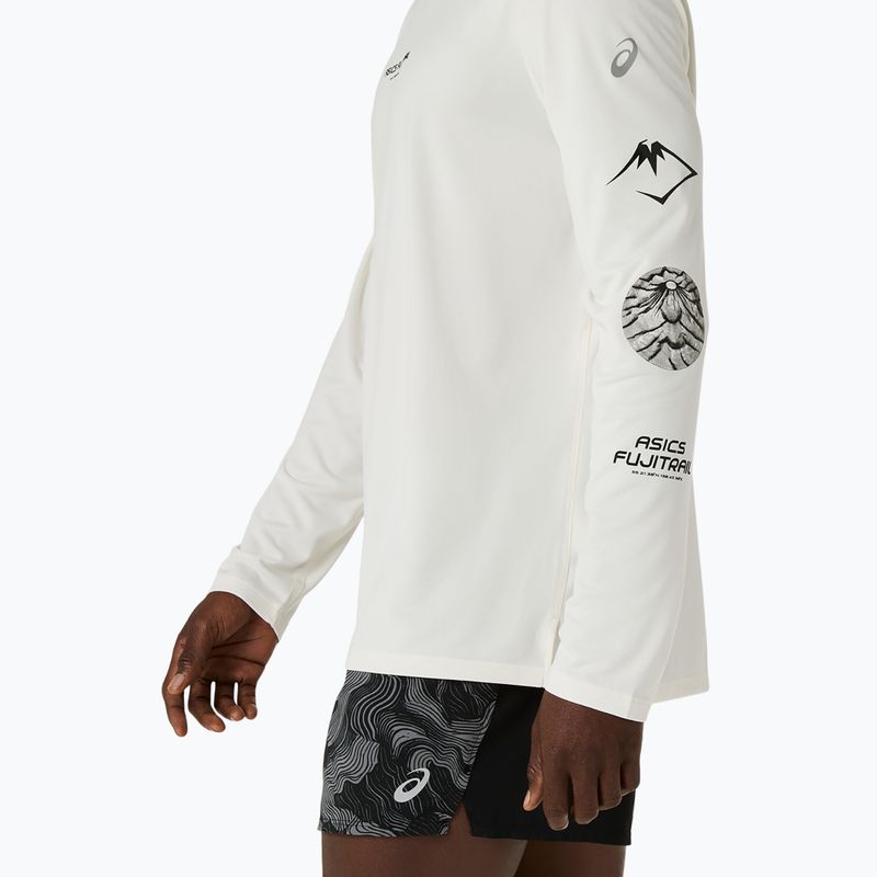 Лонгслів для бігу чоловічий Asics Fujitrail Logo Ls Top Cream 6