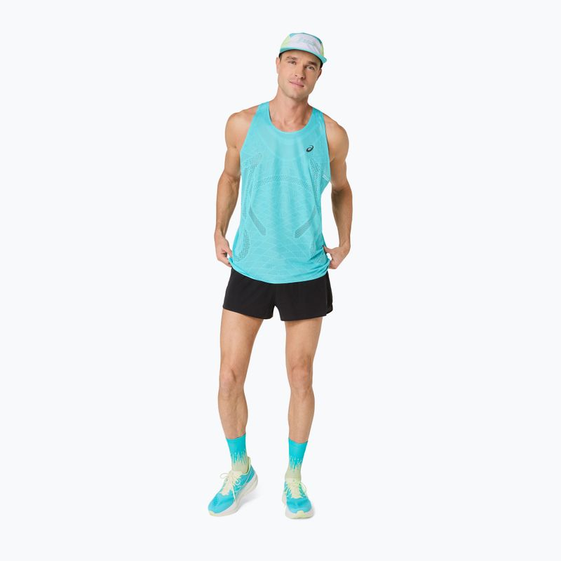 Чоловіча бігова майка ASICS Metarun Singlet energy aqua 2