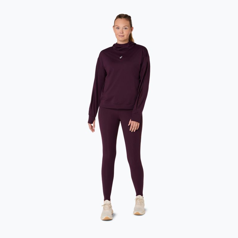 Кофта для бігу жіноча ASICS Nagino Run Winter Hoodie dark aubergine 2