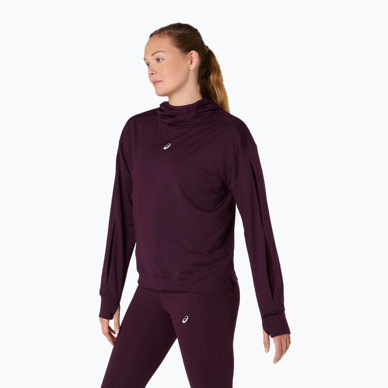 Кофта для бігу жіноча ASICS Nagino Run Winter Hoodie dark aubergine 4