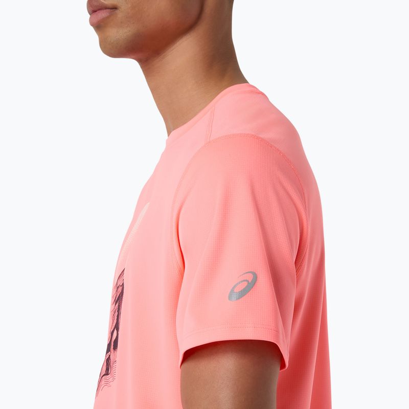 Футболка для бігу чоловіча Asics Fujitrail Logo Ss Top Sun Coral 6