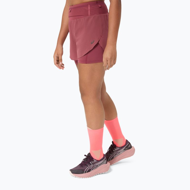 Шорти для бігу жіночі ASICS Fujitrail Elite brisket red 4
