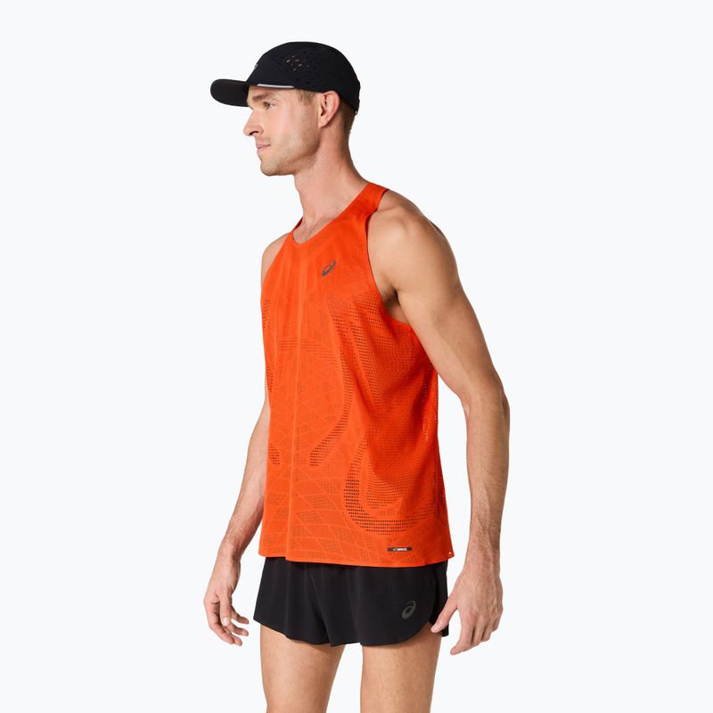 Чоловіча бігова майка ASICS Metarun Singlet cherry tomato 4