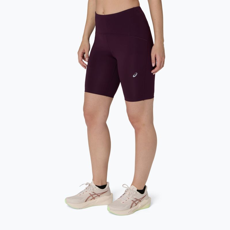 Шорти для бігу жіночі Asics Road High Waist 8In Sprinter dark aubergine 4