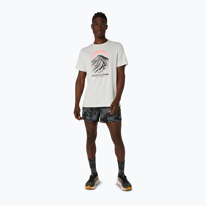 Футболка для бігу чоловіча Asics Fujitrail Logo Ss Top Cream 2