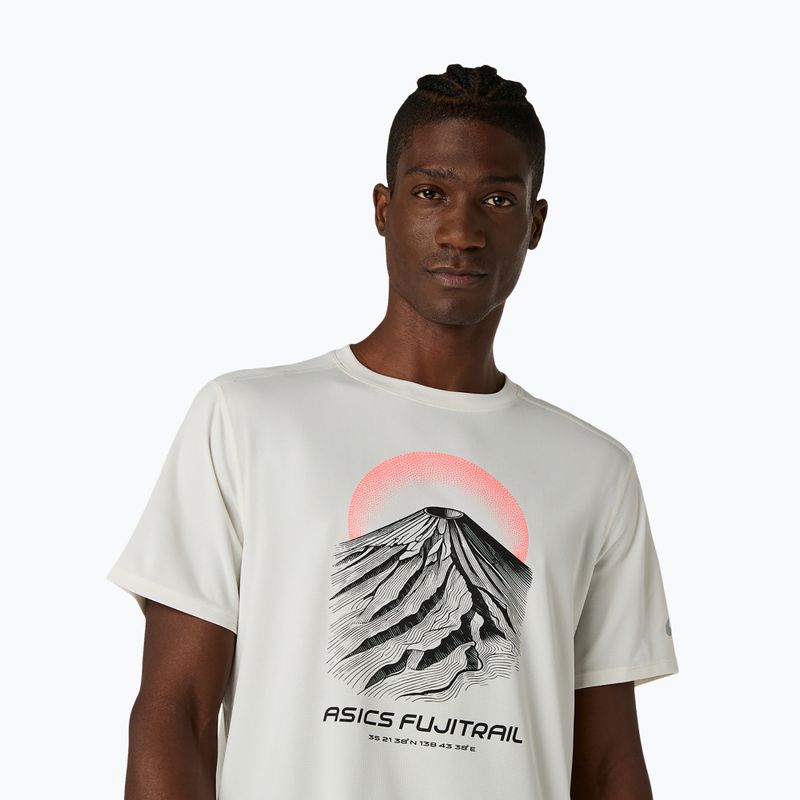 Футболка для бігу чоловіча Asics Fujitrail Logo Ss Top Cream 5
