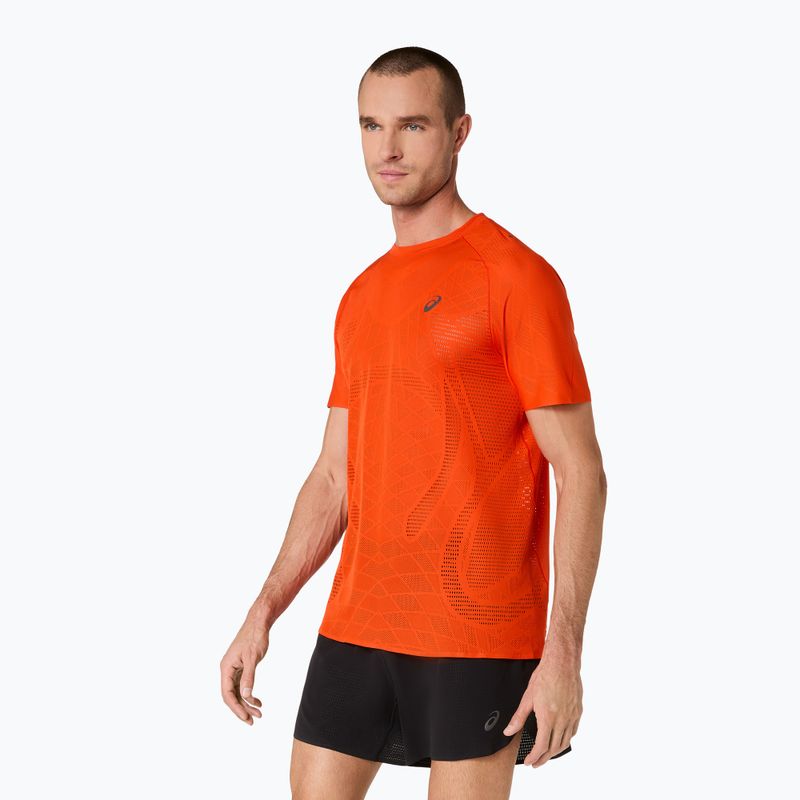 Чоловіча бігова футболка ASICS Metarun Top cherry tomato 4