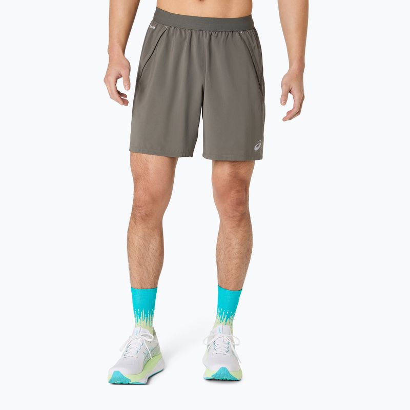 Шорти для бігу чоловічі Asics Road 2-N-1 7In Short Truffle Grey
