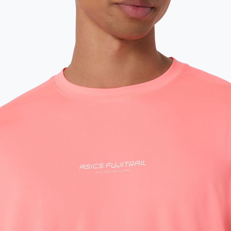 Лонгслів для бігу чоловічий Asics Fujitrail Logo Ls Top Sun Coral 5