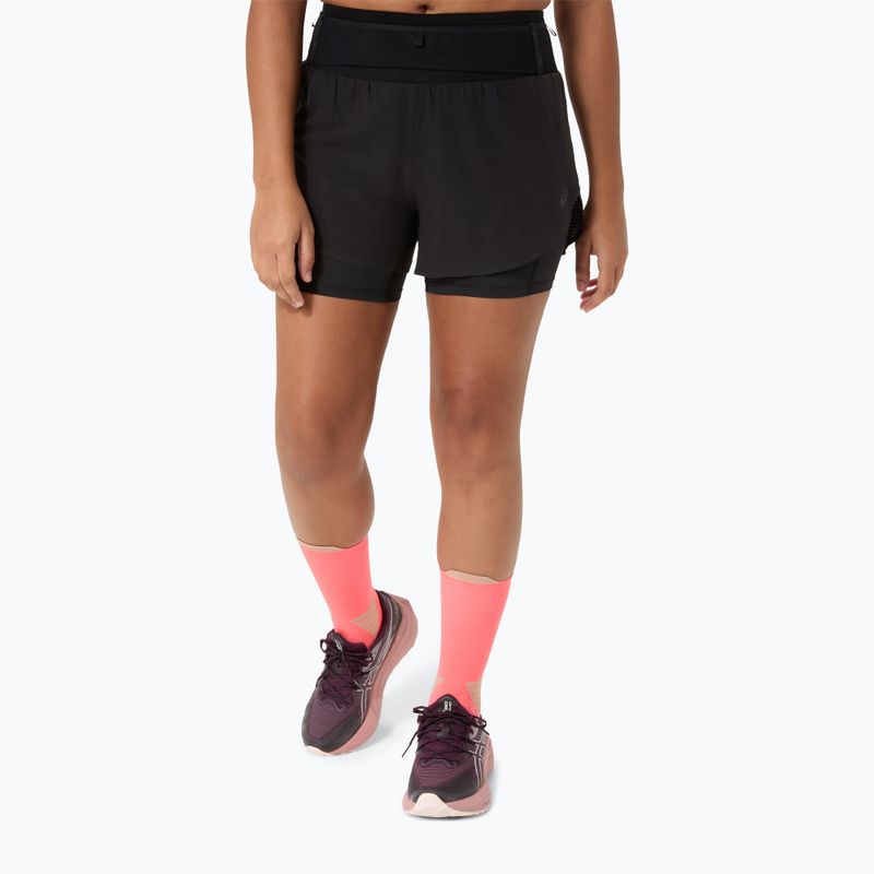 Шорти для бігу жіночі ASICS Fujitrail Elite performance black