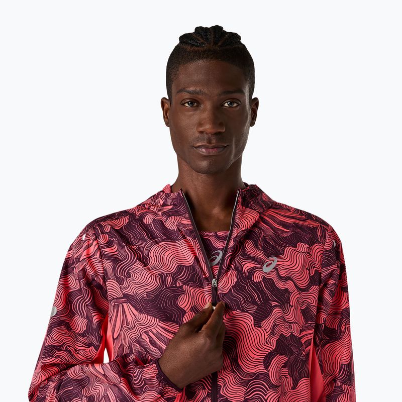 Куртка для бігу чоловіча Asics Fujitrail Packable Jacket blazing coral/dark aubergine 4