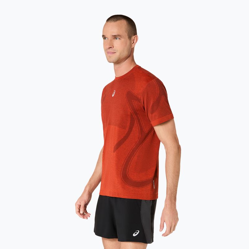 Футболка для бігу чоловіча ASICS Road Seamless Top singed red 4