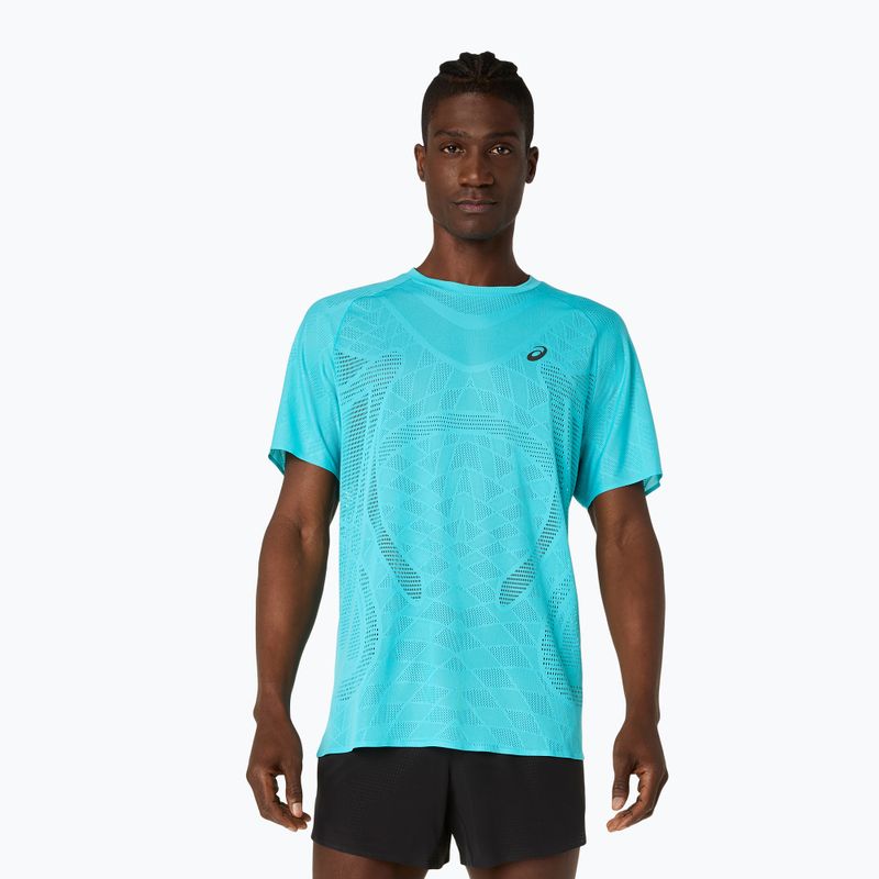 Чоловіча бігова футболка ASICS Metarun Top energy aqua