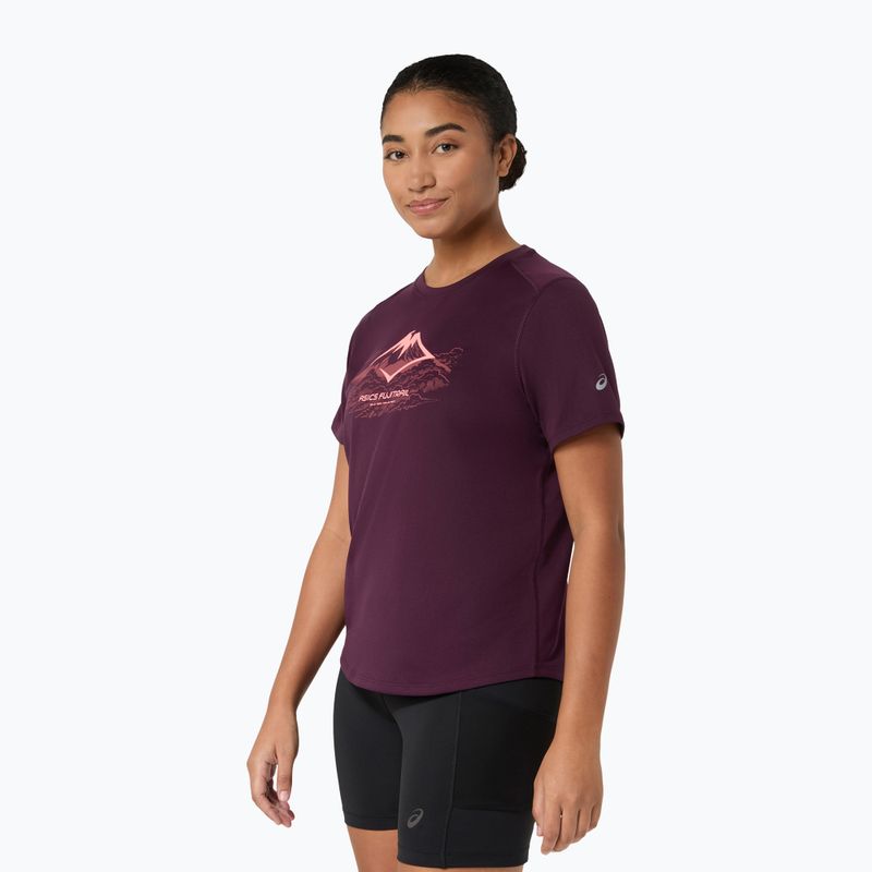 Футболка для бігу жіноча Asics Fujitrail Logo Ss Top Dark Aubergine 4