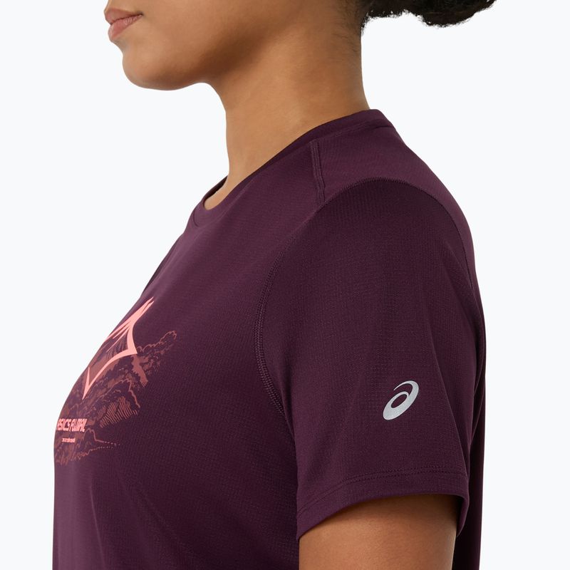 Футболка для бігу жіноча Asics Fujitrail Logo Ss Top Dark Aubergine 7