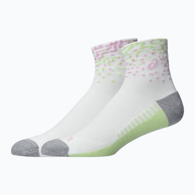Шкарпетки ASICS Performance Run Quarter white/hazy lilac/glow green 2