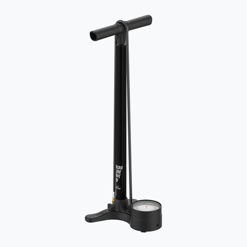 Плоский чорний велосипедний насос Lezyne Macro HV Floor Drive DV 100psi