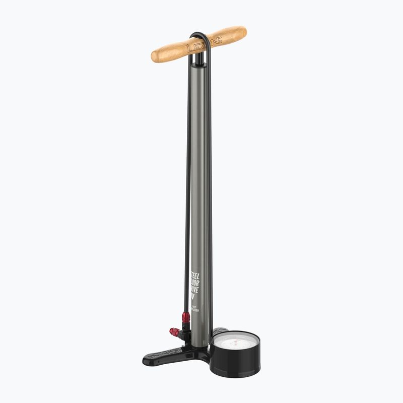 Велосипедний насос Lezyne Steel HV Floor Drive 3.5 100psi плоский чорний 2