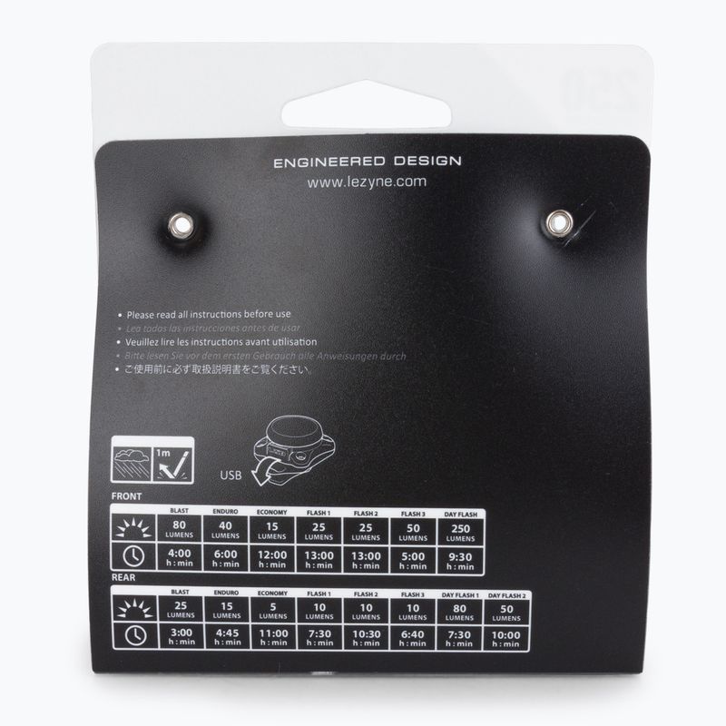 Набір велосипедних ліхтариків Lezyne set ZECTO DRIVE, usb LZN-1-LED-8P-V304 2