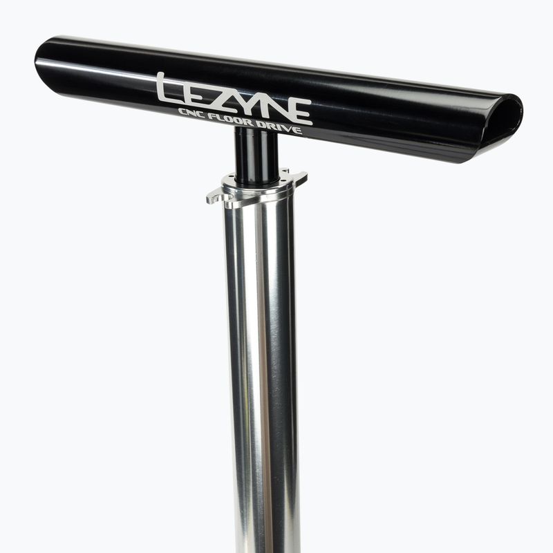 Велосипедний насос Lezyne CNC Floor Drive 3.5 глянцевий сріблястий 3