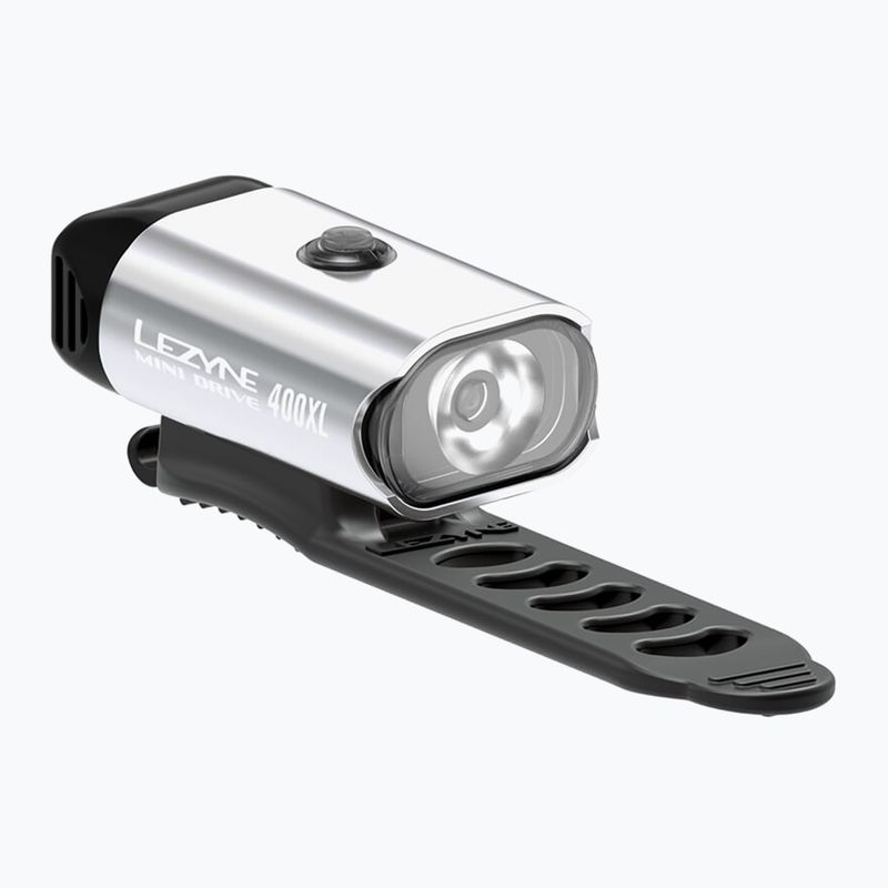 Велосипедна лампа Lezyne Mini Drive 400XL передня глянцева срібляста