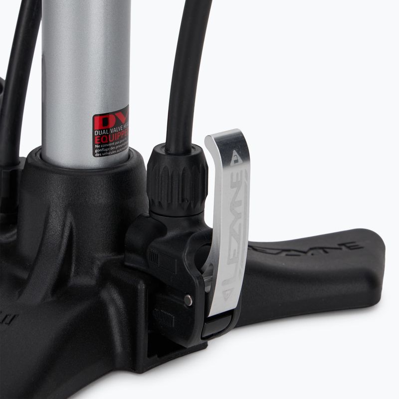 Велосипедний насос Lezyne Macro Floor DV Dual Valve Head 220psi сріблястий 4