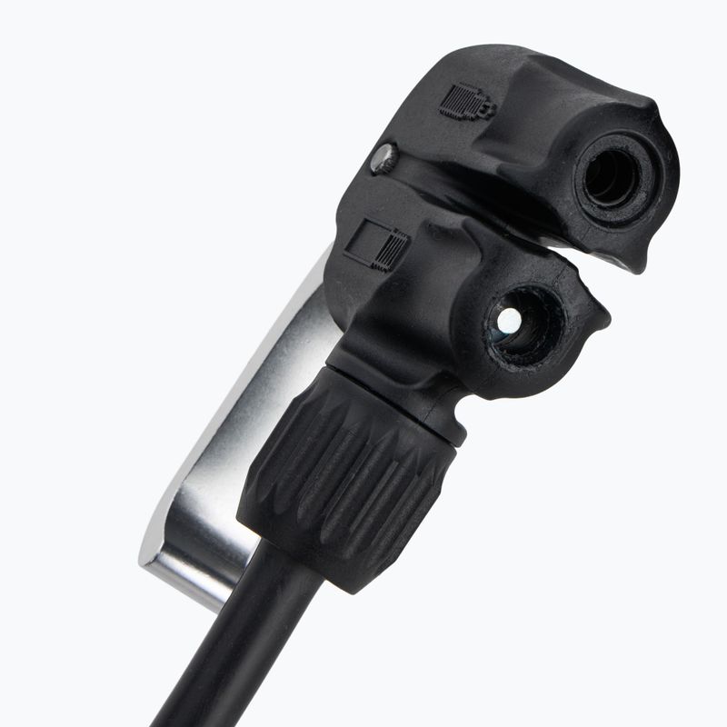Велосипедний насос Lezyne Macro Floor DV Dual Valve Head 220psi сріблястий 5