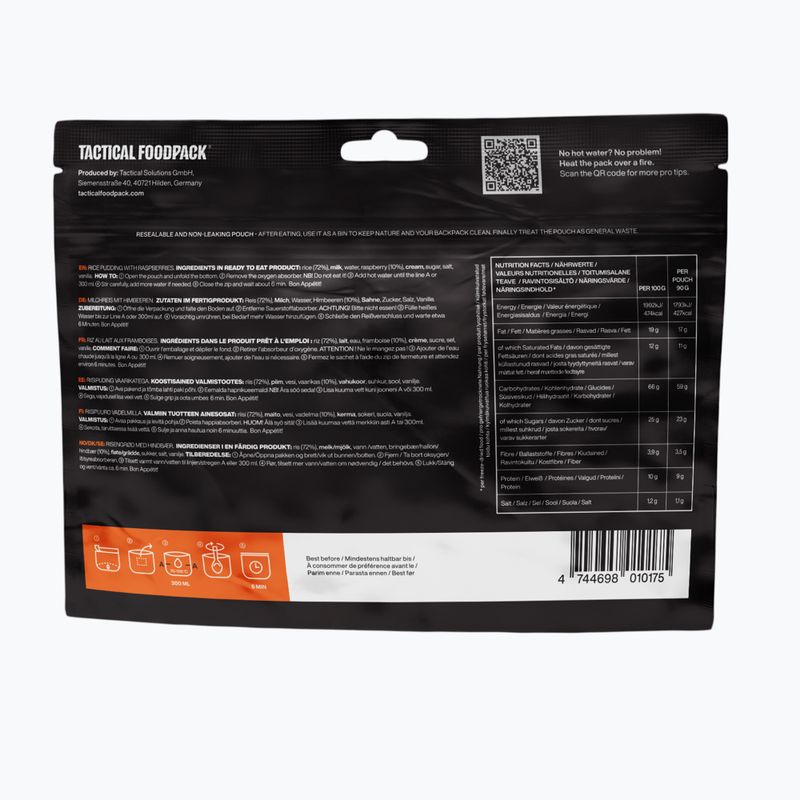 Сублімовані сухі продукти Tactical Foodpack Рисовий пудинг з малиною 390 г 3