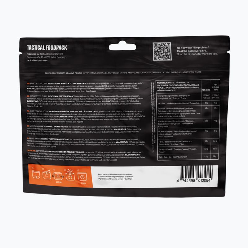Сублімовані продукти Tactical Foodpack Sweet Potato Curry Vege 415 г 3