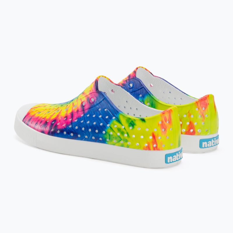 Кеди дитячі Native Jefferson Print shell white/shell white/neon multi tie dye 3