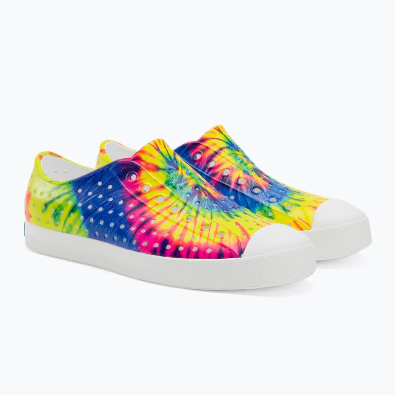 Кеди дитячі Native Jefferson Print shell white/shell white/neon multi tie dye 4