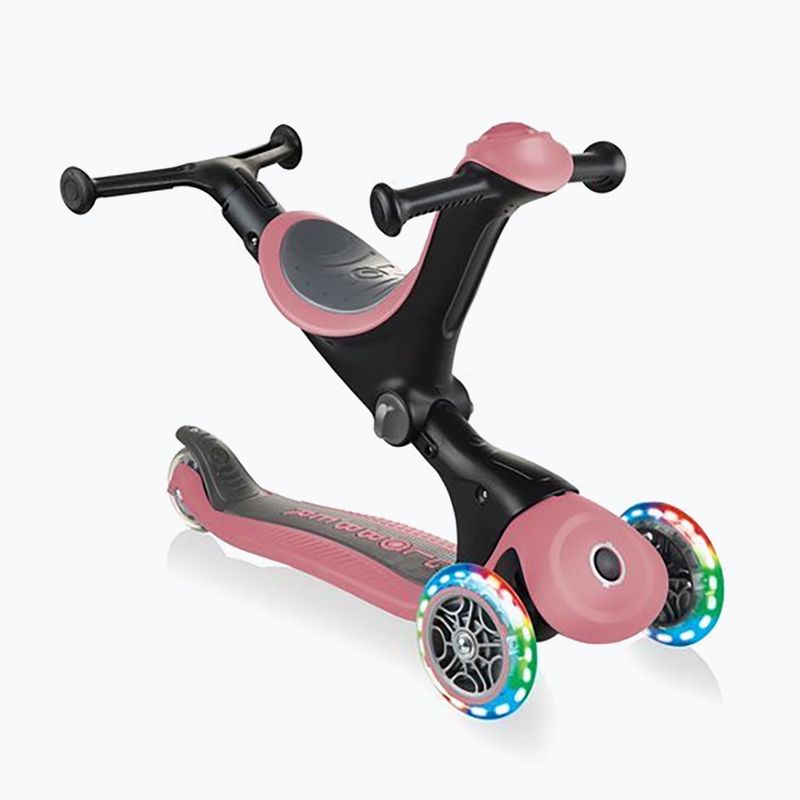 Самокат трьохколісний дитячий Globber Go.Up Deluxe Lights deep pastel pink 6