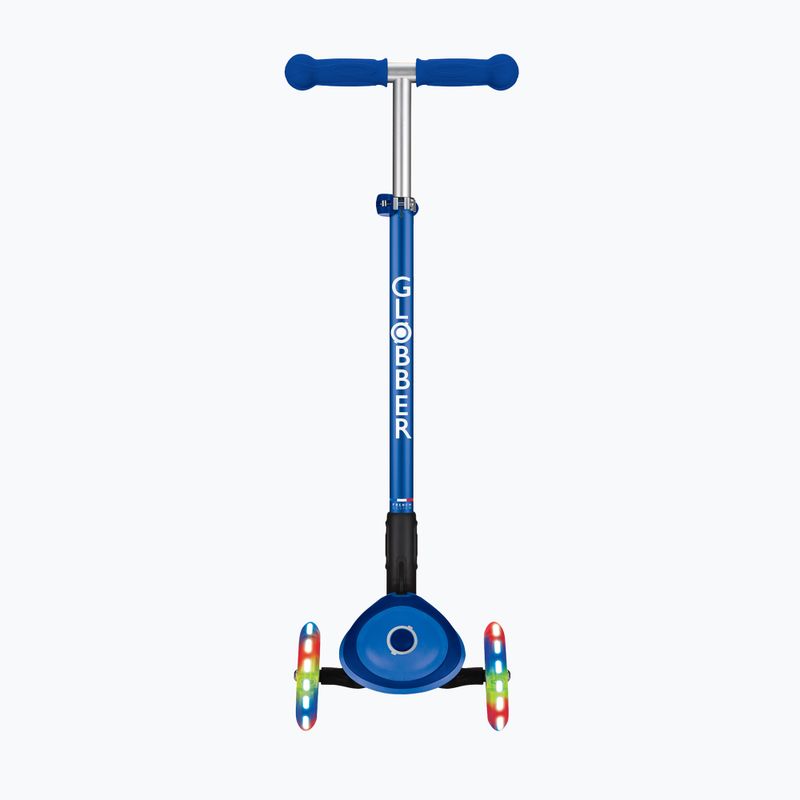 Самокат трьохколісний дитячий Globber Primo Foldable Plus Lights navy blue 4