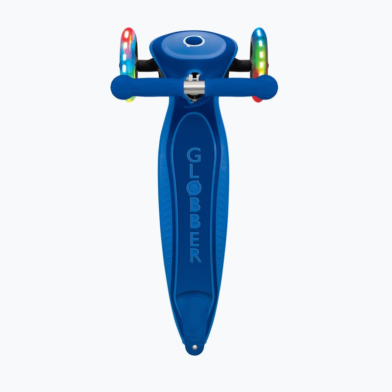Самокат трьохколісний дитячий Globber Primo Foldable Plus Lights navy blue 5