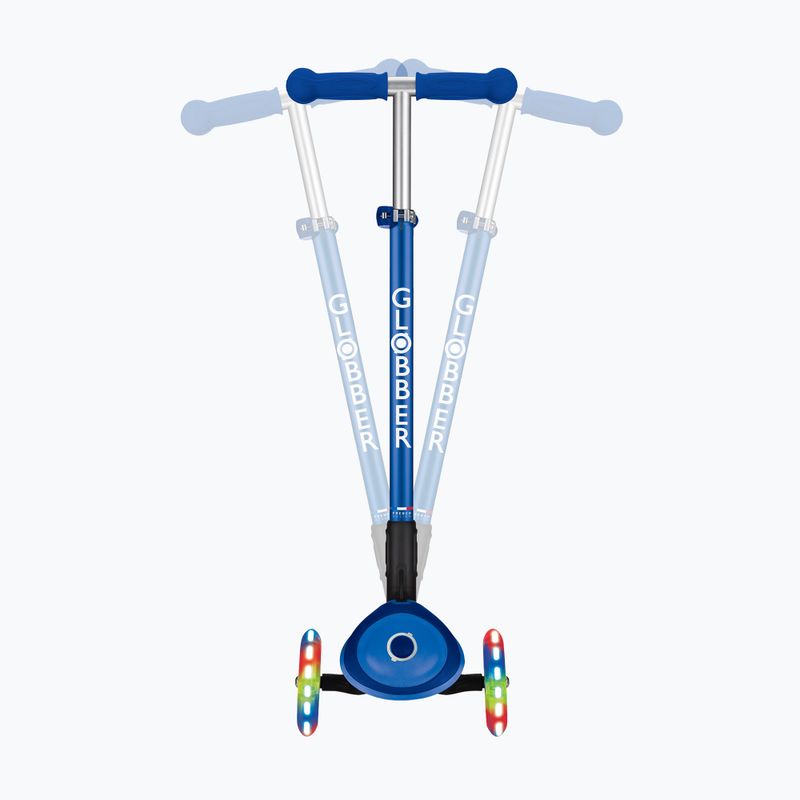 Самокат трьохколісний дитячий Globber Primo Foldable Plus Lights navy blue 8