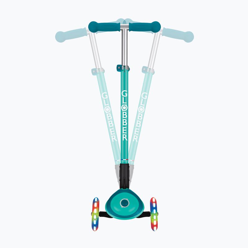 Самокат трьохколісний дитячий Globber Primo Foldable Plus Lights dark emerald green 8