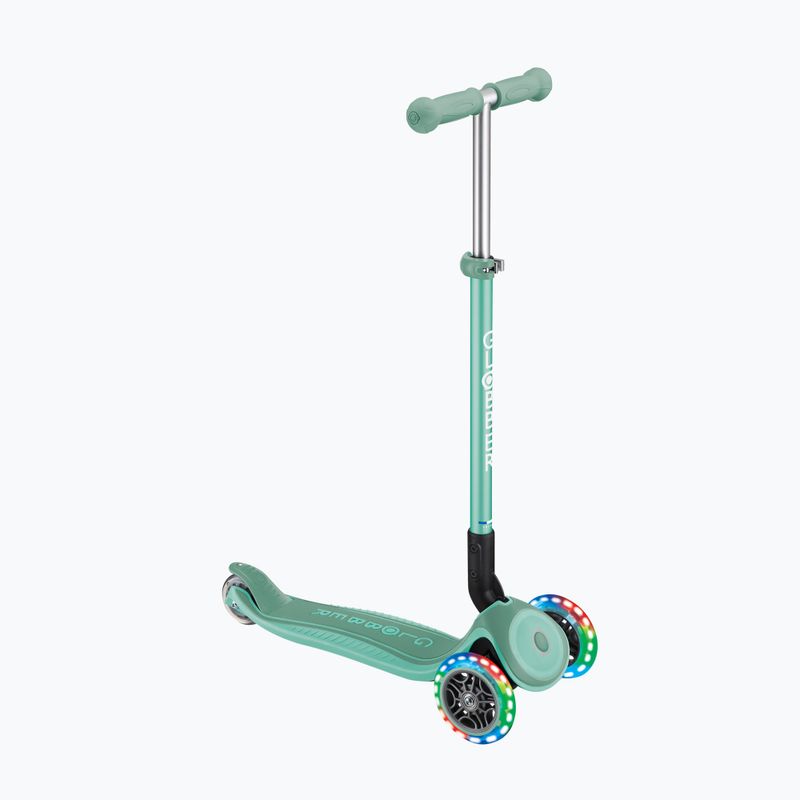 Самокат трьохколісний дитячий Globber Primo Foldable Plus Lights mint