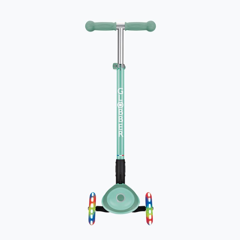 Самокат трьохколісний дитячий Globber Primo Foldable Plus Lights mint 4