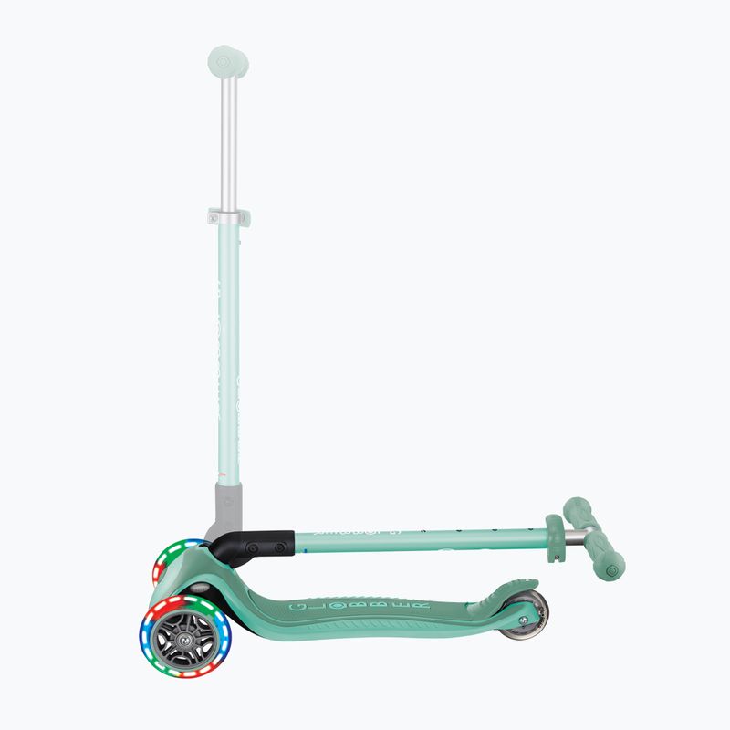 Самокат трьохколісний дитячий Globber Primo Foldable Plus Lights mint 6