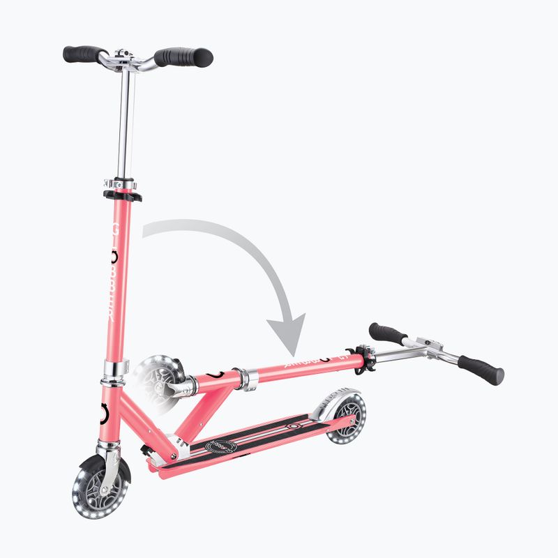 Самокат дитячий Globber Flow Element Lights coral pink 6