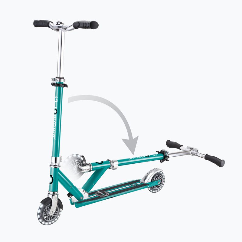 Дитячий міський самокат Globber Flow Element Lights jade 7