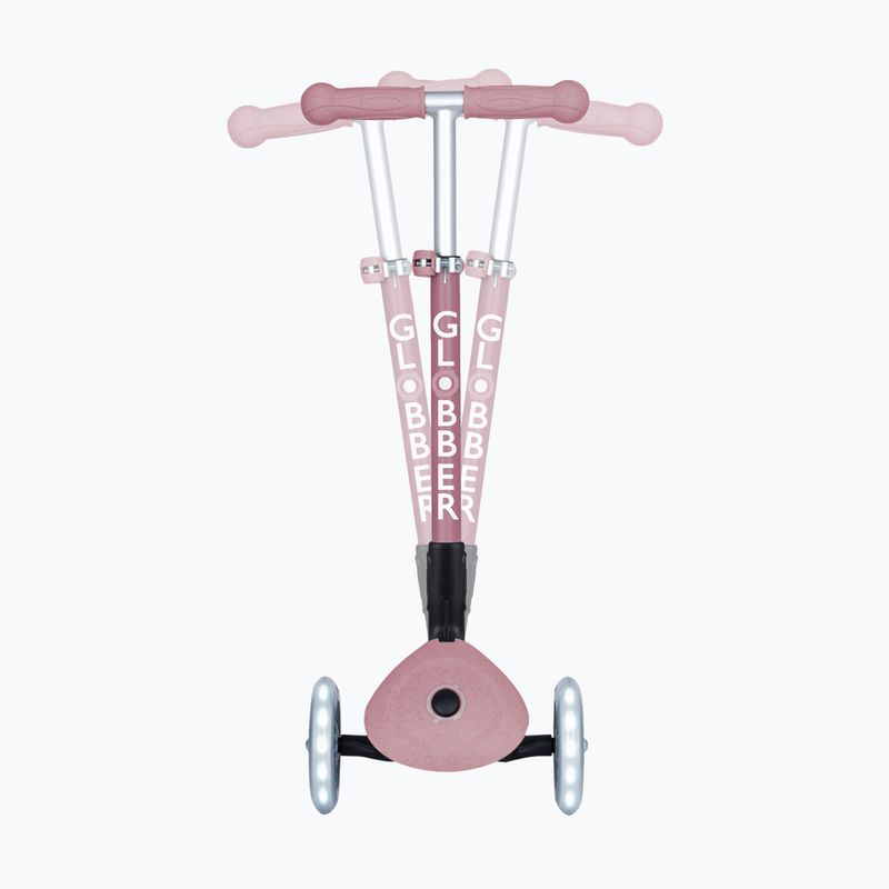 Самокат трьохколісний дитячий Globber Junior Foldable Lights Eco berry 7